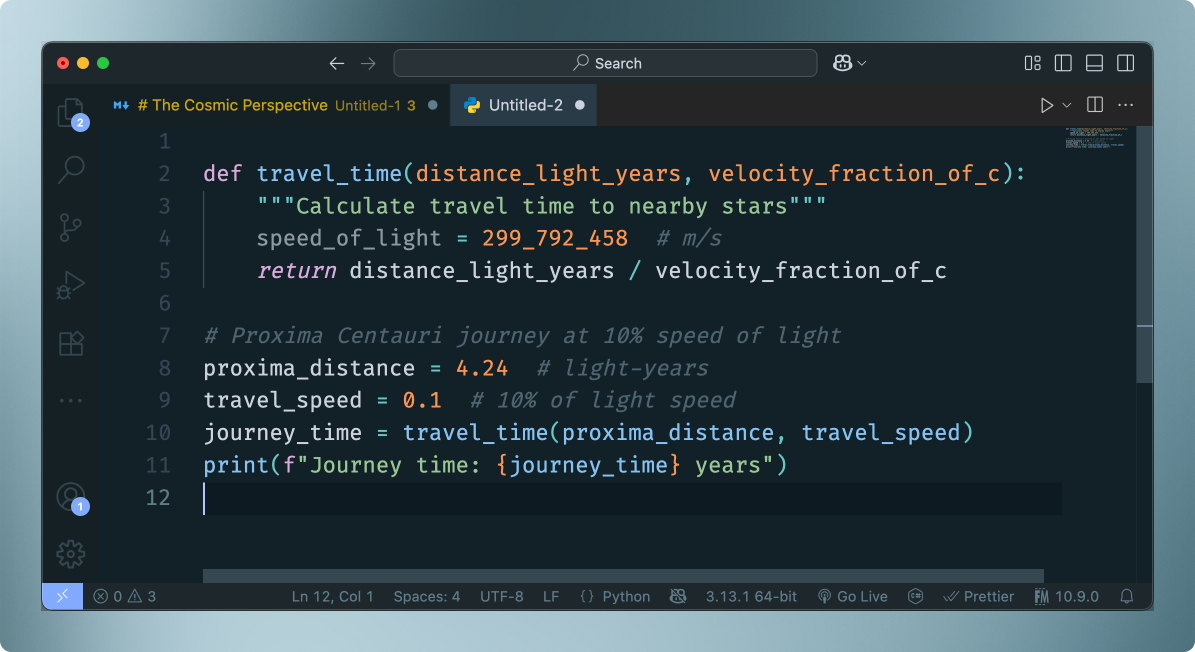 Space Kraken (VSCode Theme) - Python